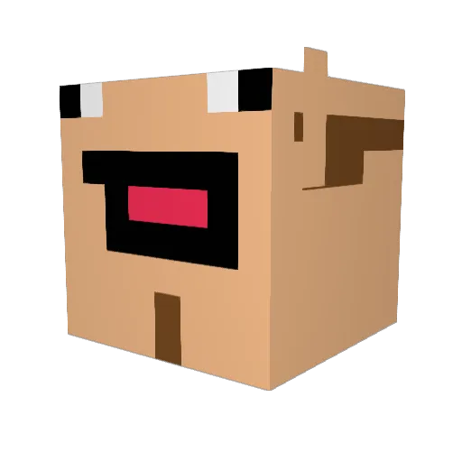 iMONGOLIAN Minecraft avatar head, 3D render
