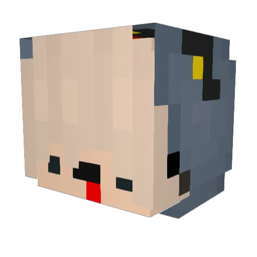 iMSebas_7u7 Minecraft avatar head, 3D render