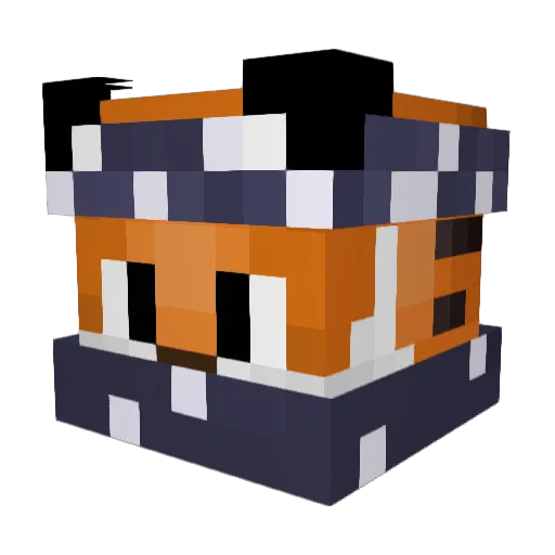 iMTE Minecraft avatar head, 3D render