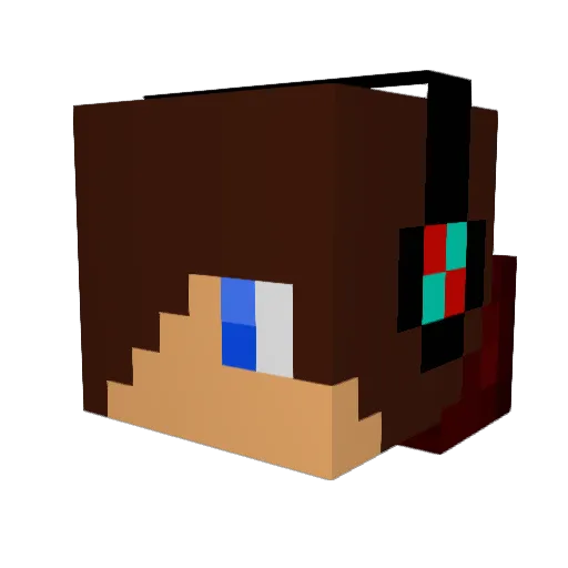 iMagin0S Minecraft avatar head, 3D render