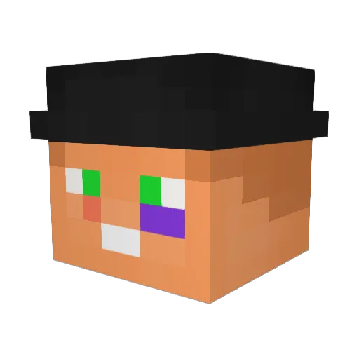 iMaladec Minecraft avatar head, 3D render