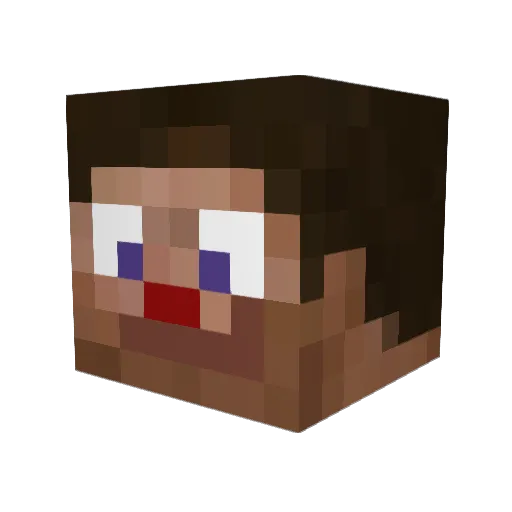 iMalosh Minecraft avatar head, 3D render
