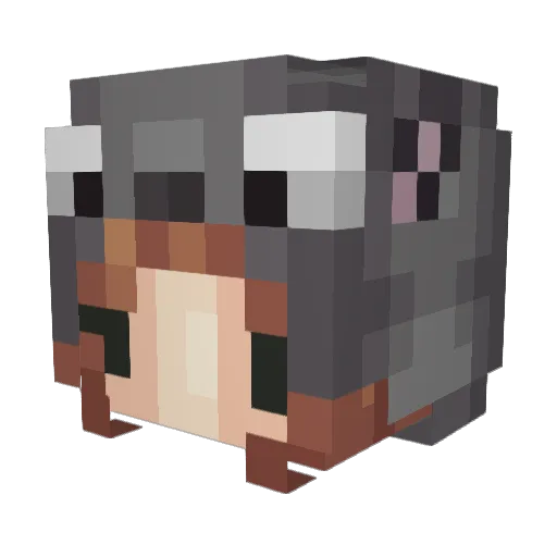 iMarioide Minecraft avatar head, 3D render