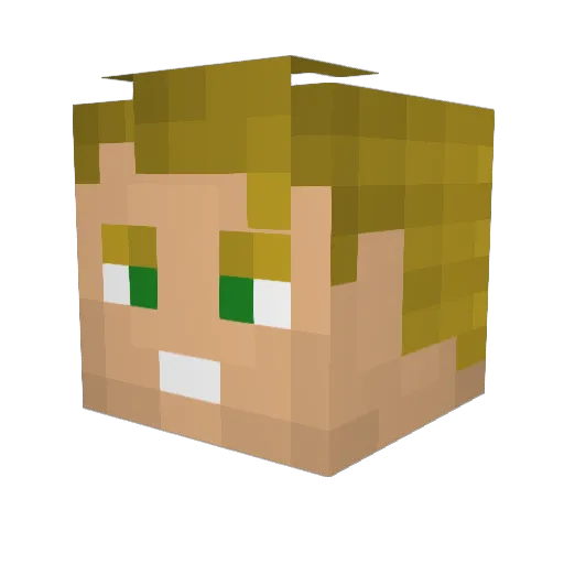 iMark Minecraft avatar head, 3D render