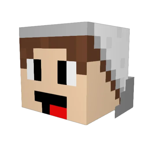 iMaster999 Minecraft avatar head, 3D render