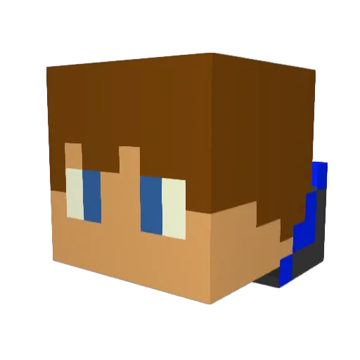 iMaxiiM Minecraft avatar head, 3D render