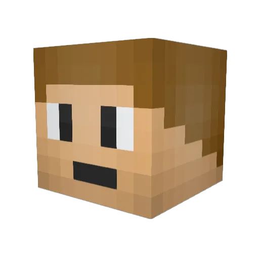 iMaxxy Minecraft avatar head, 3D render
