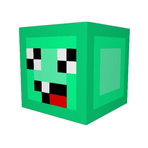 iMeeger Minecraft avatar head, 3D render