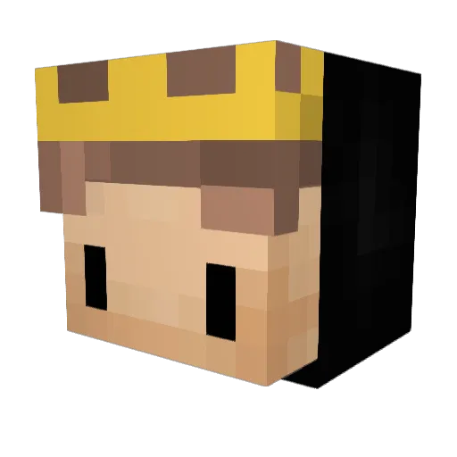 iMeqaDE Minecraft avatar head, 3D render