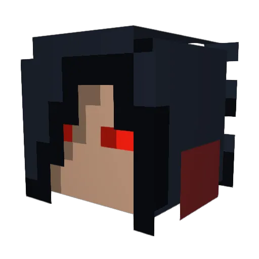 iMibu Minecraft avatar head, 3D render