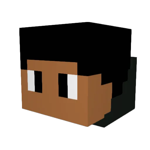 iMiguex Minecraft avatar head, 3D render