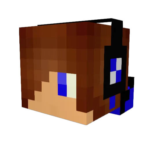 iMike22 Minecraft avatar head, 3D render