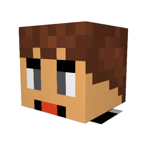 iMin0x Minecraft avatar head, 3D render