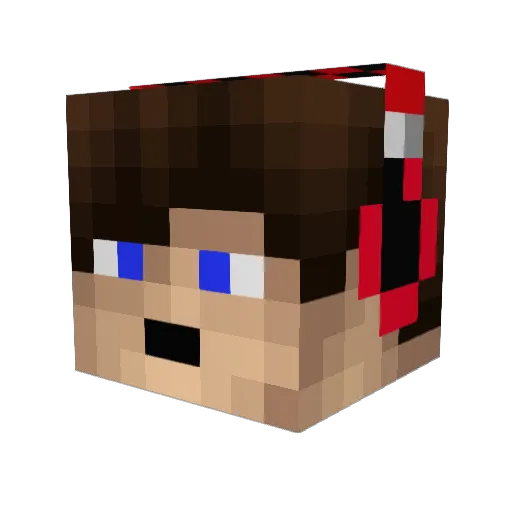 iMinepod Minecraft avatar head, 3D render