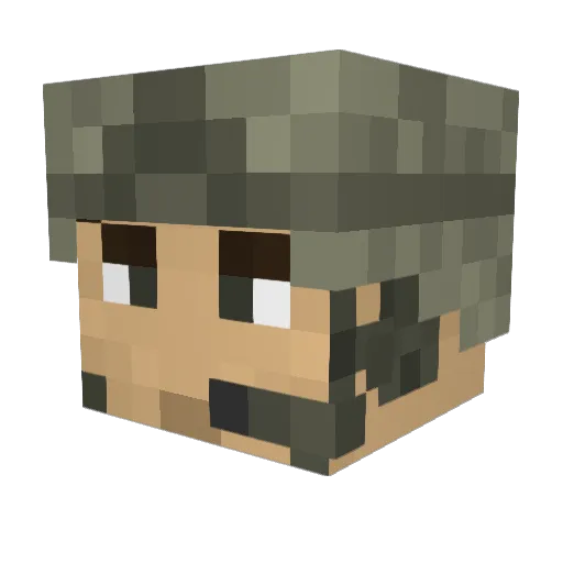 iMiner54 Minecraft avatar head, 3D render