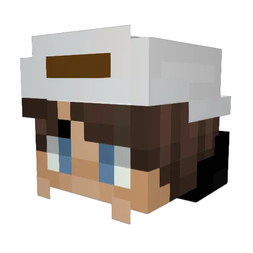 iMitch Minecraft avatar head, 3D render