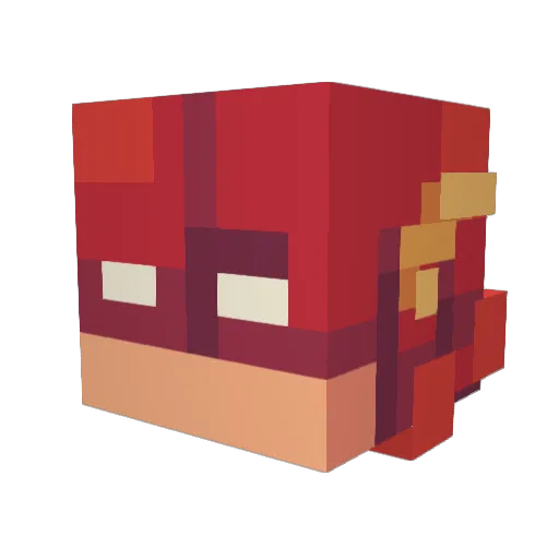 iMoha Minecraft avatar head, 3D render