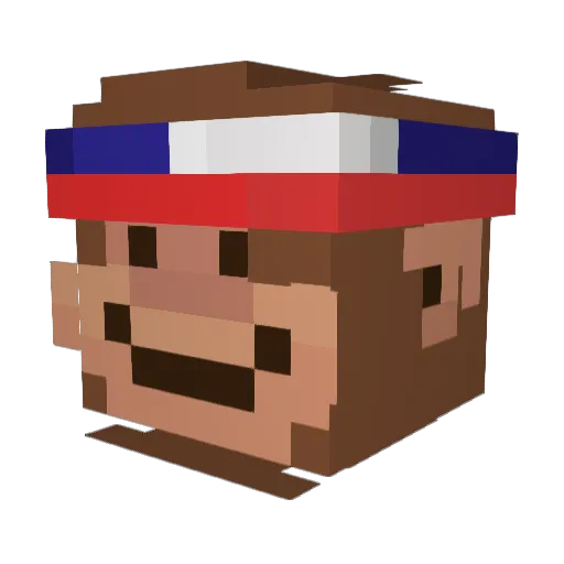 iMsoultblack Minecraft avatar head, 3D render