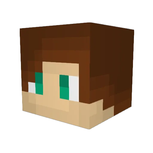 iMueL Minecraft avatar head, 3D render