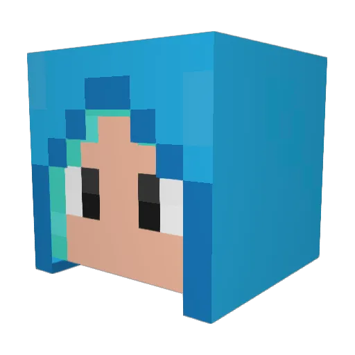 iMushiex3 Minecraft avatar head, 3D render