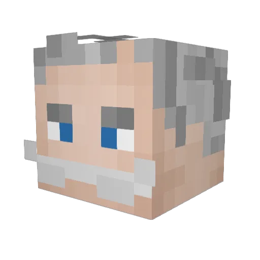 iMustrx Minecraft avatar head, 3D render