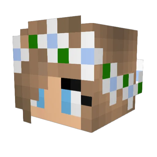 iMxgestic Minecraft avatar head, 3D render