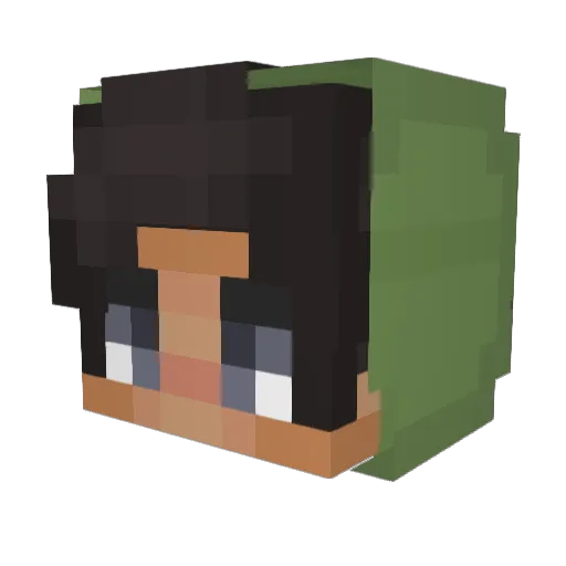iMxnsty Minecraft avatar head, 3D render