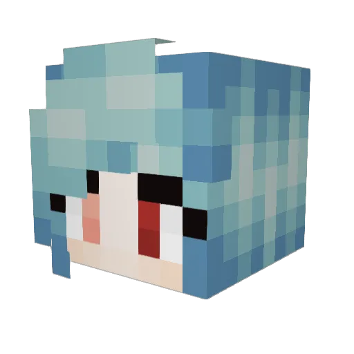 iNKsta1n Minecraft avatar head, 3D render