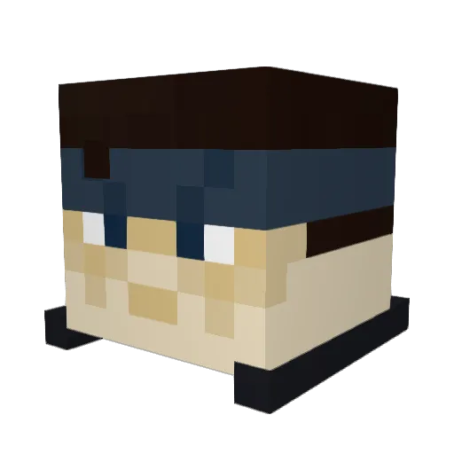 iNSANiTi Minecraft avatar head, 3D render