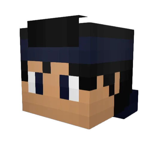 iNaNaS Minecraft avatar head, 3D render