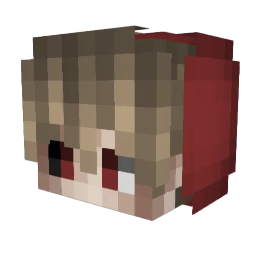 iNahuuh Minecraft avatar head, 3D render