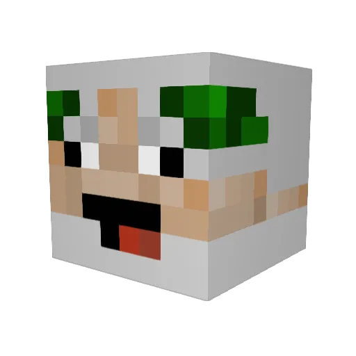 iNapalm Minecraft avatar head, 3D render