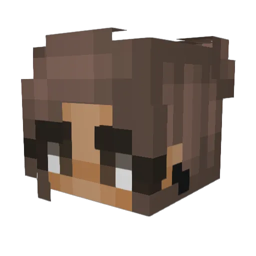 iNatalka Minecraft avatar head, 3D render