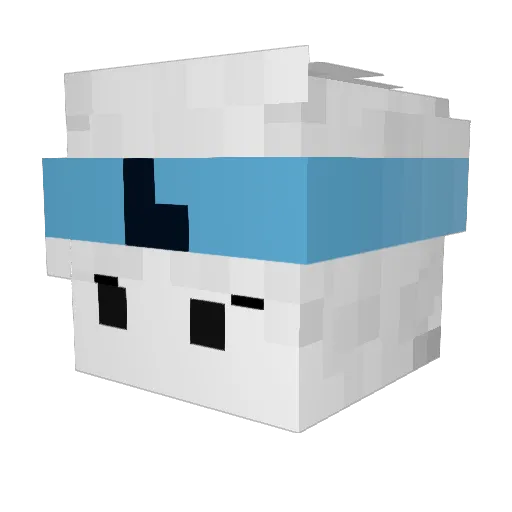iNeo Minecraft avatar head, 3D render
