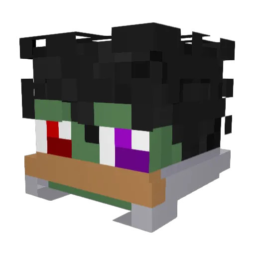 iNeonv2 Minecraft avatar head, 3D render