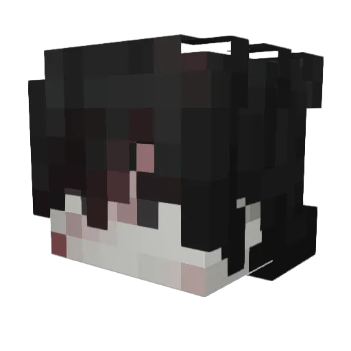 iNic0_ Minecraft avatar head, 3D render