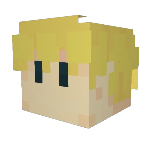 iNickyHD Minecraft avatar head, 3D render