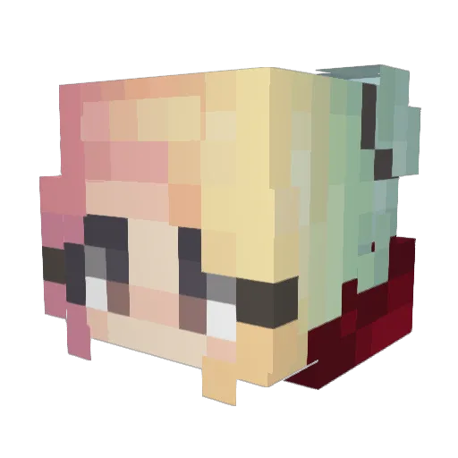 iNiia Minecraft avatar head, 3D render