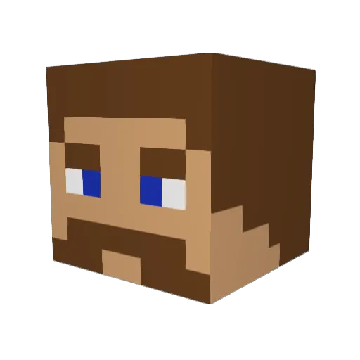 iNiicki Minecraft avatar head, 3D render
