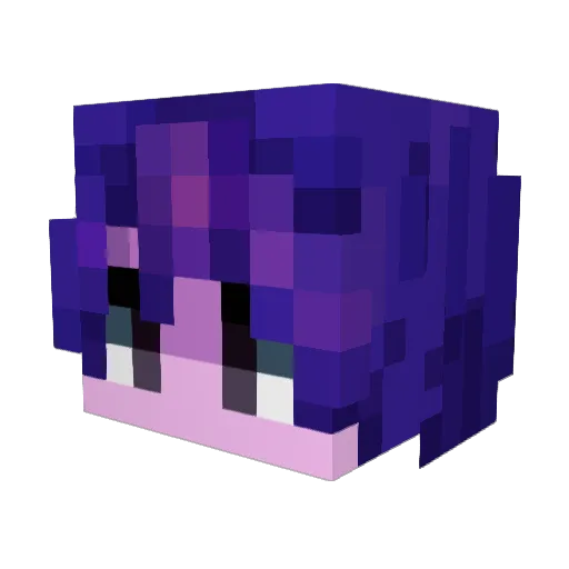 iNikuu Minecraft avatar head, 3D render