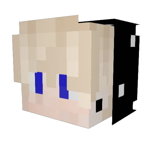 iNovel Minecraft avatar head, 3D render