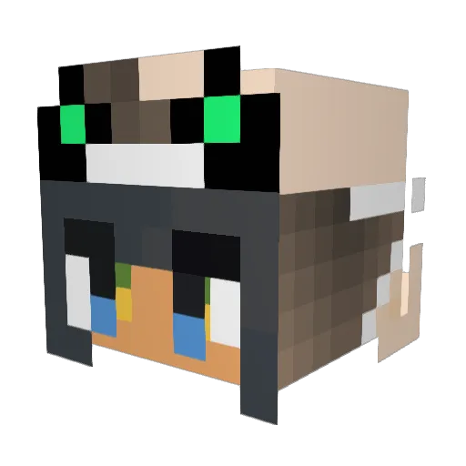 iNqskow Minecraft avatar head, 3D render
