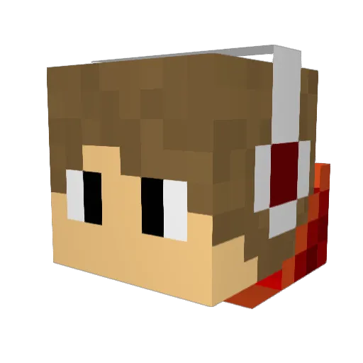 iNuc Minecraft avatar head, 3D render