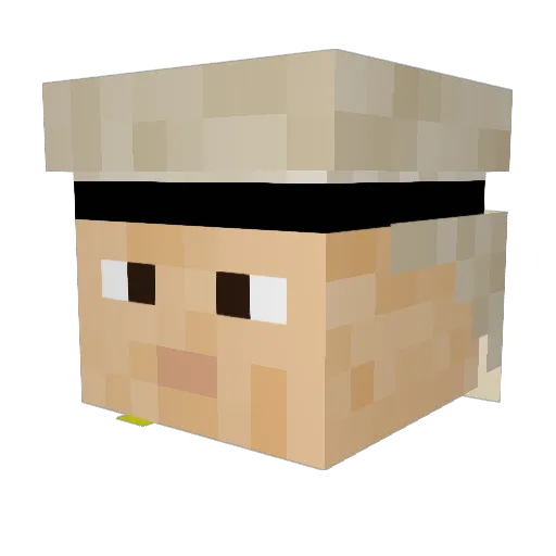 iNxeyo Minecraft avatar head, 3D render