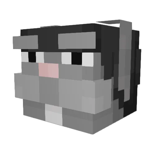 iOS26 Minecraft avatar head, 3D render