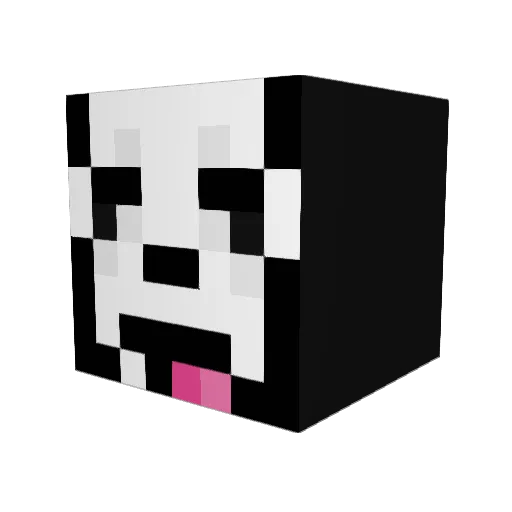 iOdxn Minecraft avatar head, 3D render