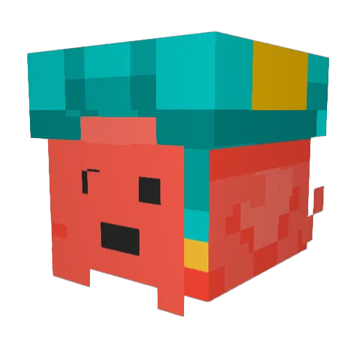 iOmegaRuby Minecraft avatar head, 3D render