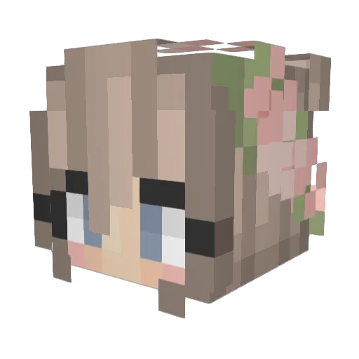 iOnlyFran Minecraft avatar head, 3D render