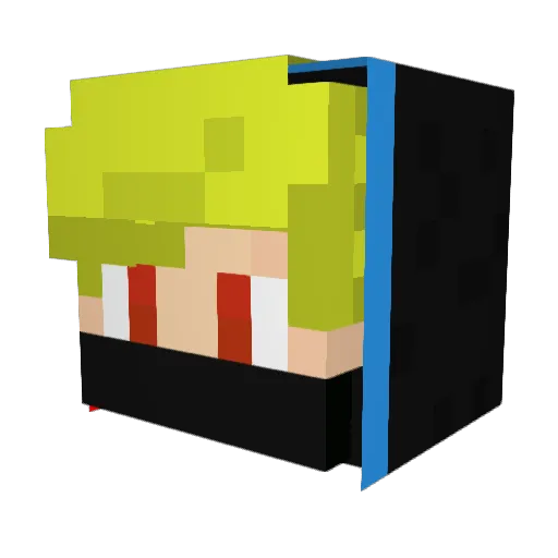 iOtono Minecraft avatar head, 3D render