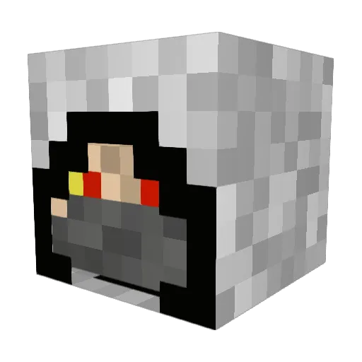 iOwening Minecraft avatar head, 3D render